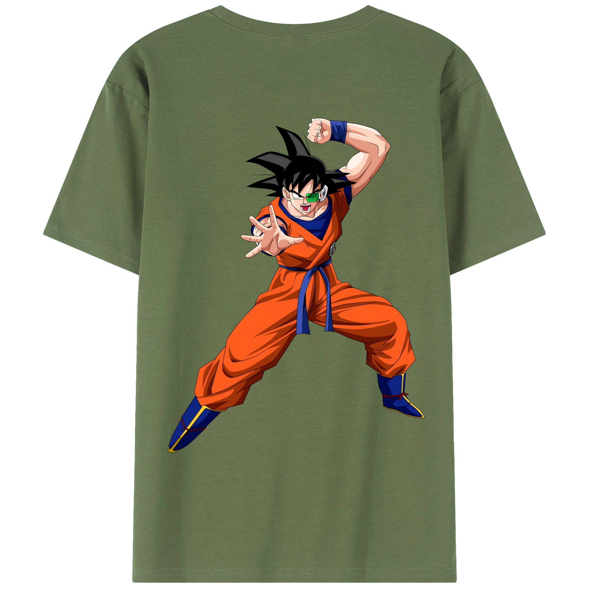 （画像用） ドラゴンボール 孫悟空（そん ごくう）Son Goku カカロット DRAGON BALL Kakarotto 綿100％ メンズ半袖Tシャツ（バックプリント） 通気性